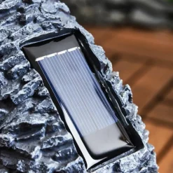 Luminaires Rustiques-hofstein lampe solaire Siviri LED Gris, Cuivre, 25 lumières