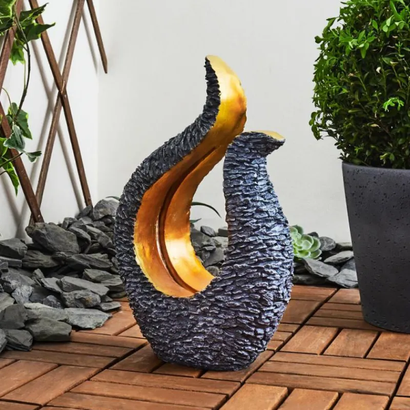 Luminaires Rustiques-hofstein lampe solaire Siviri LED Gris, Cuivre, 25 lumières