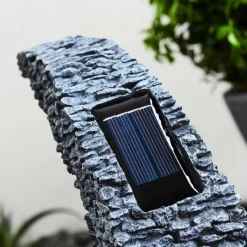 Luminaires Rustiques-hofstein lampe solaire Siviri LED Or, Gris, 25 lumières