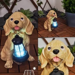 Luminaires Rustiques-hofstein lampe solaire Sofie LED Brun, Noir, 1 lumière