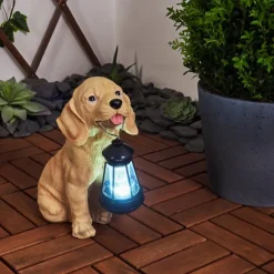 Luminaires Rustiques-hofstein lampe solaire Sofie LED Brun, Noir, 1 lumière