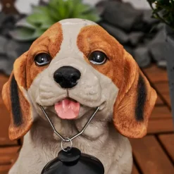 Luminaires Rustiques-hofstein lampe solaire Sofie LED Orange, Noir, Blanc, 1 lumière