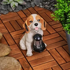 Luminaires Rustiques-hofstein lampe solaire Sofie LED Orange, Noir, Blanc, 1 lumière