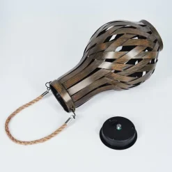 Lampes Vintages & Rétros-hofstein lampe solaire Soulé LED Brun, 1 lumière