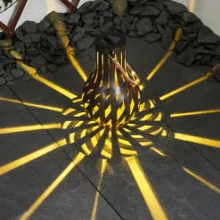 Lampes Vintages & Rétros-hofstein lampe solaire Soulé LED Brun, 1 lumière