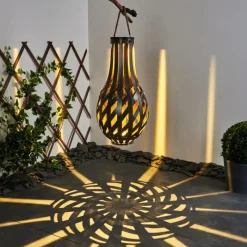 Lampes Vintages & Rétros-hofstein lampe solaire Soulé LED Brun, 1 lumière