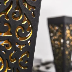 Luminaires Orientaux-hofstein lampe solaire Staranzano LED Jaune, Noir, 1 lumière