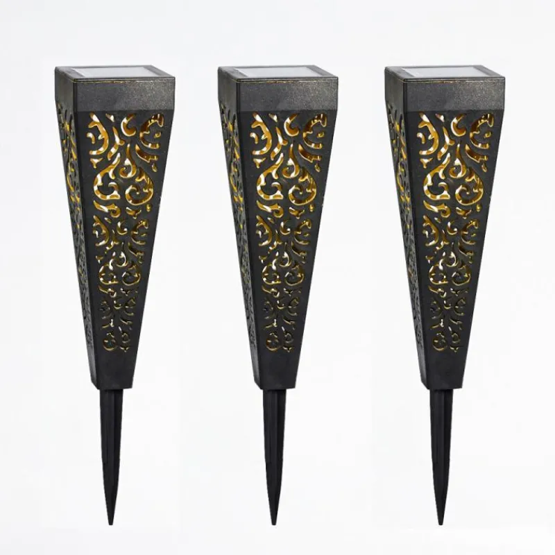 Luminaires Orientaux-hofstein lampe solaire Staranzano LED Jaune, Noir, 1 lumière