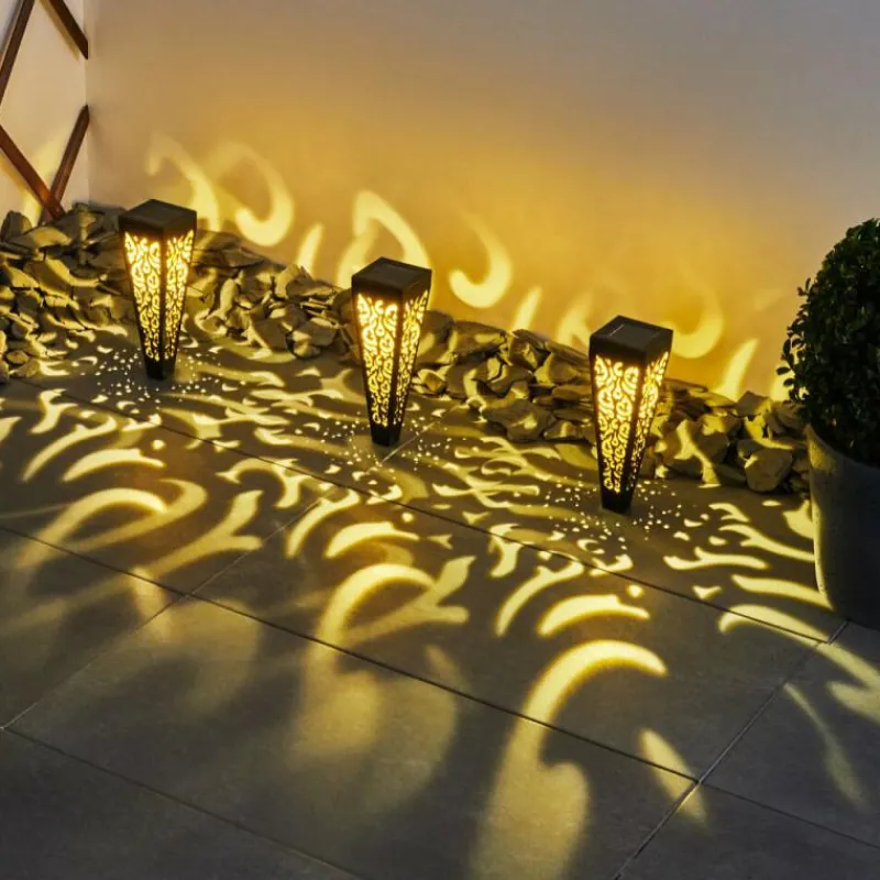 Luminaires Orientaux-hofstein lampe solaire Staranzano LED Jaune, Noir, 1 lumière