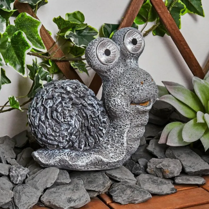 Luminaires Rustiques-hofstein lampe solaire Sunderby LED Gris, Orange, 2 lumières