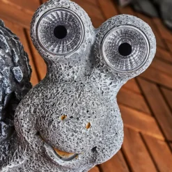 Luminaires Rustiques-hofstein lampe solaire Sunderby LED Gris, Orange, 2 lumières