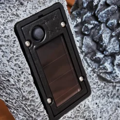 Luminaires Rustiques-hofstein lampe solaire Sunderby LED Gris, Orange, 2 lumières