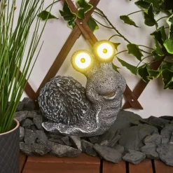 Luminaires Rustiques-hofstein lampe solaire Sunderby LED Gris, Orange, 2 lumières