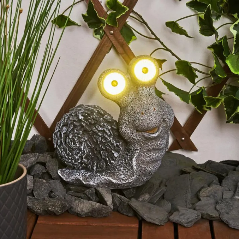 Luminaires Rustiques-hofstein lampe solaire Sunderby LED Gris, Orange, 2 lumières