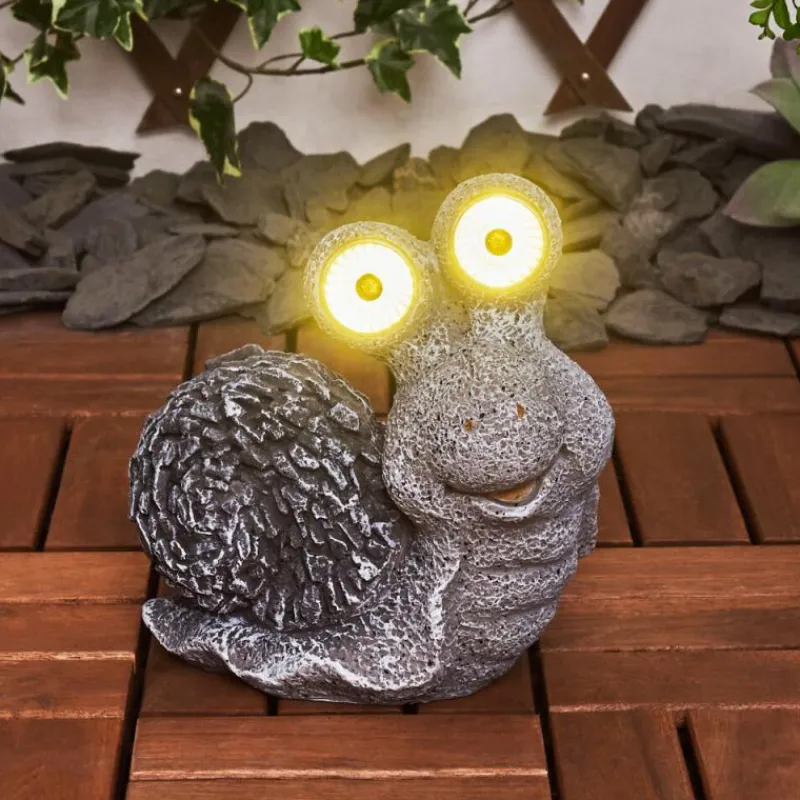 Luminaires Rustiques-hofstein lampe solaire Sunderby LED Gris, Orange, 2 lumières