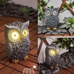 Luminaires Rustiques-hofstein lampe solaire Sunderby LED Gris, Orange, 2 lumières