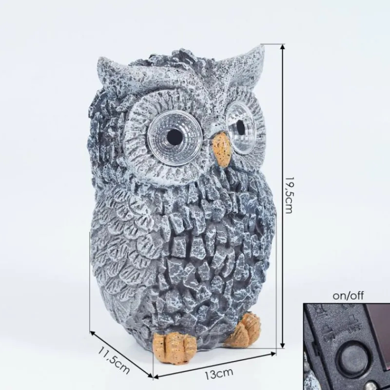 Luminaires Rustiques-hofstein lampe solaire Sunderby LED Gris, Orange, 2 lumières