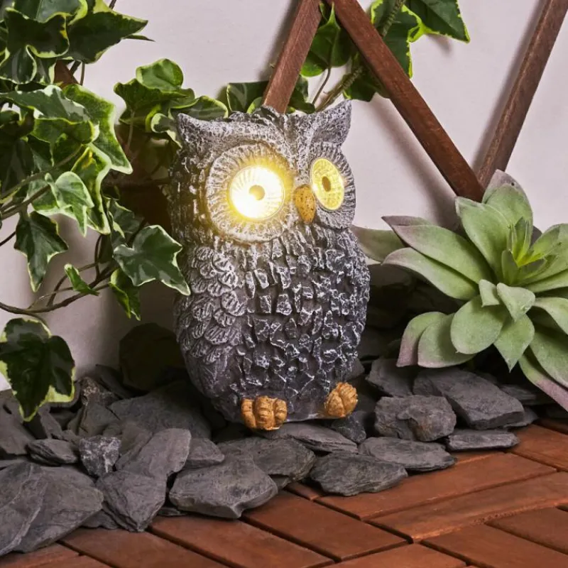 Luminaires Rustiques-hofstein lampe solaire Sunderby LED Gris, Orange, 2 lumières