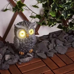 Luminaires Rustiques-hofstein lampe solaire Sunderby LED Gris, Orange, 2 lumières