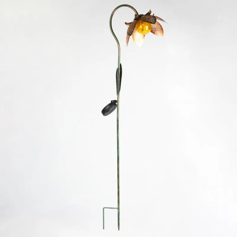 Luminaires Rustiques-hofstein lampe solaire Taft LED Ambre, Vert, Cuivre, 1 lumière