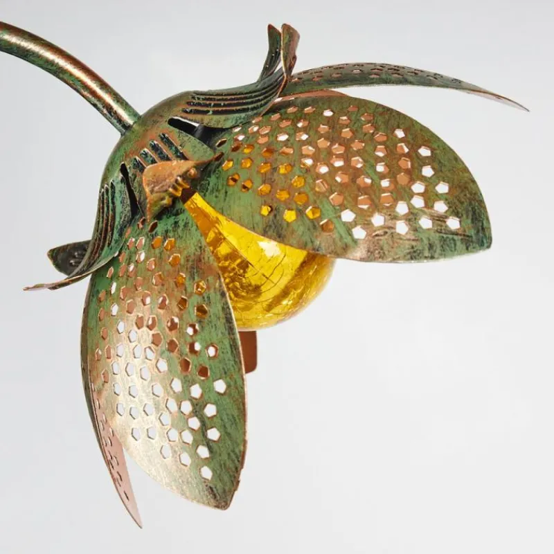 Luminaires Rustiques-hofstein lampe solaire Taft LED Ambre, Vert, Cuivre, 1 lumière