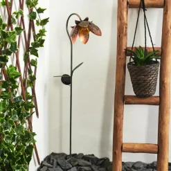 Luminaires Rustiques-hofstein lampe solaire Taft LED Ambre, Vert, Cuivre, 1 lumière