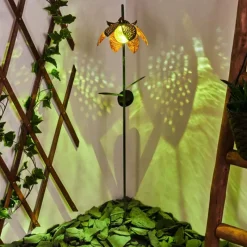 Luminaires Rustiques-hofstein lampe solaire Taft LED Ambre, Vert, Cuivre, 1 lumière