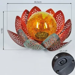 Luminaires Orientaux-hofstein lampe solaire Taft LED Vert, Cuivre, 1 lumière