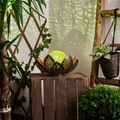 Luminaires Orientaux-hofstein lampe solaire Taft LED Vert, Cuivre, 1 lumière