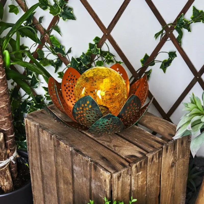 Luminaires Orientaux-hofstein lampe solaire Taft LED Vert, Cuivre, 1 lumière