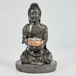 Luminaires Orientaux-hofstein lampe solaire Valfurva LED Gris, Cuivre, 1 lumière