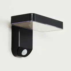 hofstein Lampe solaires Bondarp LED Noir, 1 lumière, Détecteur de mouvement