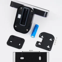 hofstein Lampe solaires Bondarp LED Noir, 1 lumière, Détecteur de mouvement