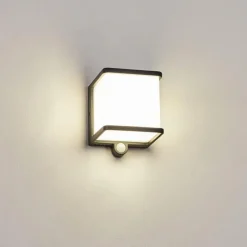 hofstein Lampe solaires Burseryd LED Anthracite, 1 lumière, Détecteur de mouvement