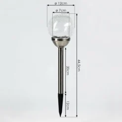 hofstein Lampe solaires Carbonia LED Nickel mat, 1 lumière