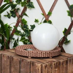 hofstein Lampe solaires Centrache LED Brun, 1 lumière