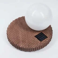 hofstein Lampe solaires Centrache LED Brun, 1 lumière