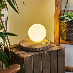 hofstein Lampe solaires Centrache LED Brun, 1 lumière