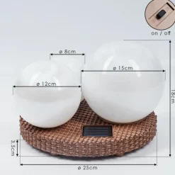 Lampes À Boules-hofstein Lampe solaires Centrache LED Brun, 3 lumières