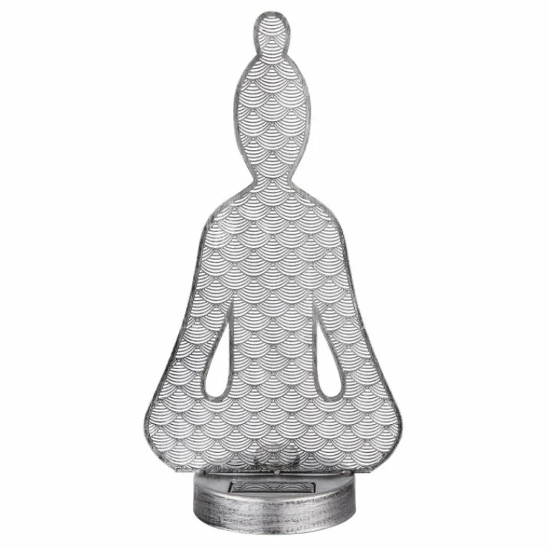 Luminaires Rustiques-Luminaires Globo Lighting Lampe solaires Globo LED Argent Oxydé, Noir, 1 lumière