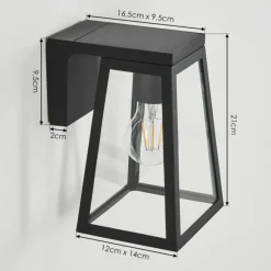 Lampes Vintages & Rétros-hofstein Lampe solaires Juanico LED Noir, 1 lumière