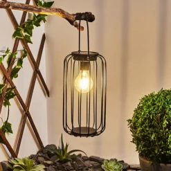 Style Boho-Chic-hofstein Lampe solaires Klovsta LED Noir, 1 lumière