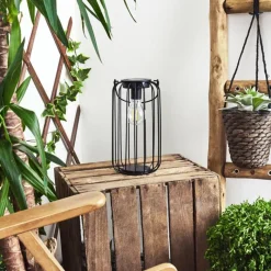 Style Boho-Chic-hofstein Lampe solaires Klovsta LED Noir, 1 lumière