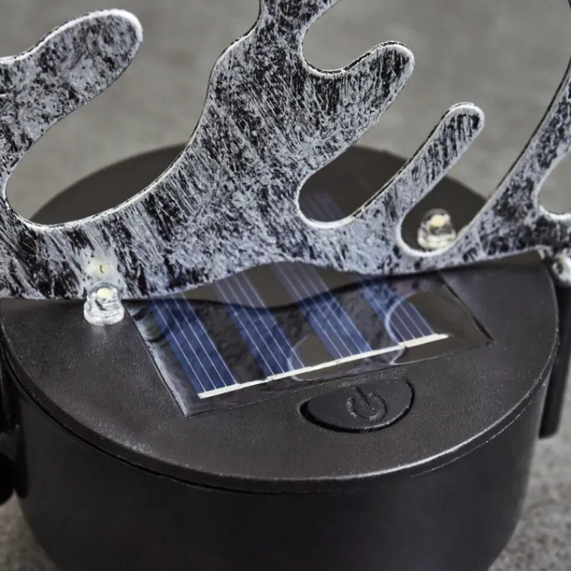 Luminaires Orientaux-hofstein Lampe solaires Kupa LED Noir, Argenté, 2 lumières