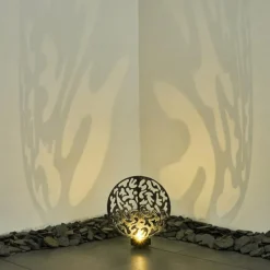 Luminaires Orientaux-hofstein Lampe solaires Kupa LED Noir, Argenté, 2 lumières