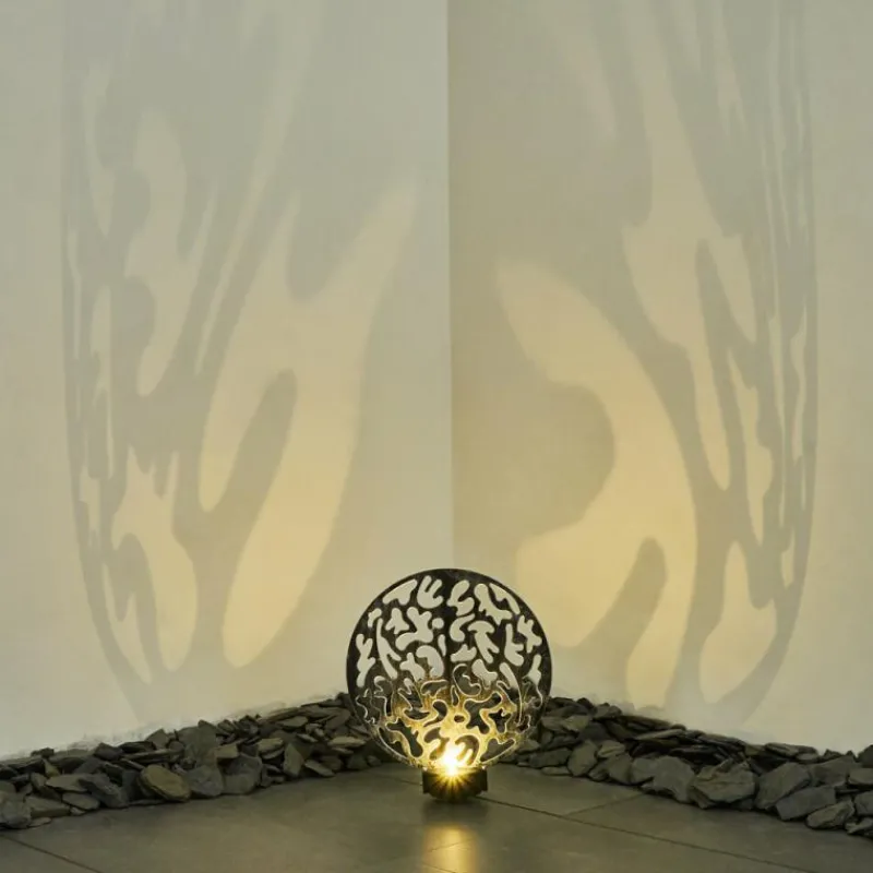 Luminaires Orientaux-hofstein Lampe solaires Kupa LED Noir, Argenté, 2 lumières