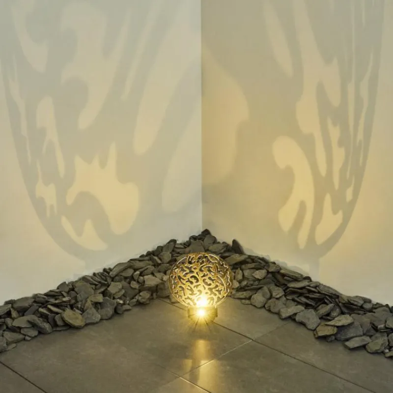 Luminaires Orientaux-hofstein Lampe solaires Kupa LED Noir, Argenté, 2 lumières