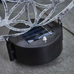 hofstein Lampe solaires Kupa LED Noir, Argenté, 2 lumières