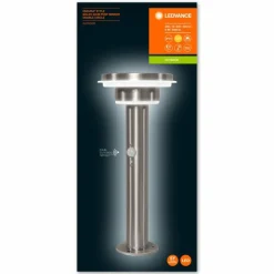 Luminaires Ledvance Lampe solaires LEDVANCE ENDURA® Acier inoxydable, 1 lumière, Détecteur de mouvement