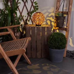 Luminaires Orientaux-hofstein Lampe solaires Leonard LED Noir, 1 lumière